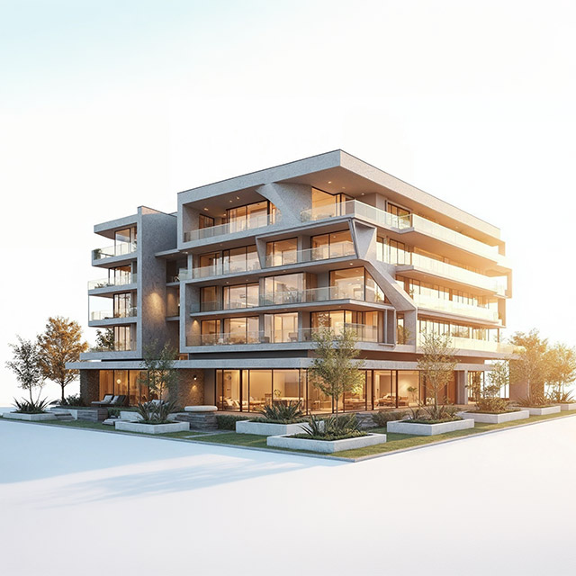 Illustration Wohnimmobilie Architekturplan